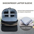 thumbnail image 4 of Mochila para portátil VANKEAN de 17.3 pulgadas, impermeable, puerto USB, negra, 4 of 6
