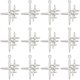 thumbnail image 1 of 1 caja con 30 dijes de estrella plateados, dije de estrella de cuatro puntas, diamantes de imitación de cristal transparente, tres mini estrellas de aleación., 1 of 6