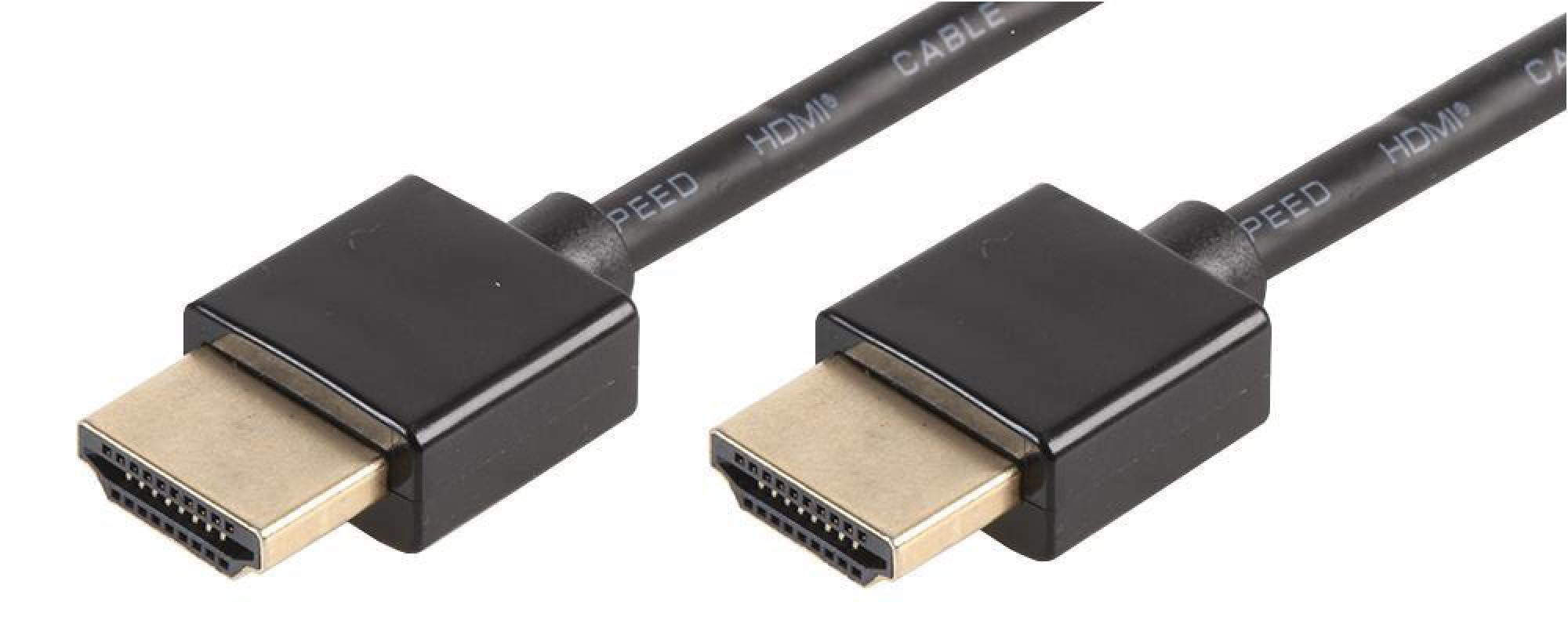 PRO SIGNAL - High Speed 4K UHD Slim HDMI Lead with Ethernet, 3m Black 