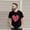 Black, variant on EQWLJWE Love Heart Graphic Shirts for Men Valentine's Day T Shirt Teen Girls Cute Lover Gift Tee Top