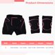 thumbnail image 4 of Juego de 3 rodilleras acolchadas para esquí, pantalones cortos de protección de cadera para snowboard y esquí para mujer con rodilleras, juego de equipo de protección acolchado 3D, equipo de seguridad, 4 of 5