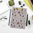 thumbnail image 7 of FMSHPON Rustic Style Plaid ChickensRoosters Clipboard Hardboard Wood Nursing Clip Board and Pull for Standard A4 Letter 13x9 inches, 7 of 7