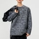 thumbnail image 4 of Sudadera sin capucha para hombre, estilo casual, a la moda, con cuello redondo, holgada, de gamuza, con lazo, manga larga, para jóvenes, blusas activas, camisetas para hombre., 4 of 4