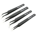 thumbnail image 3 of Delcast TZ-8X ESD Safe Anti-Static Stainless Steel Tweezers Set for Electronics, Jewelry, Crafts, 8 Piece, 3 of 5