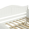 thumbnail image 7 of Twin Wooden Daybed with Trundle Bed, Sturdy Durable Sofa Bed for Bedroom Living Room, Space-saving, 78.2"L x 42.3"W x 35.4"H, White, 7 of 7