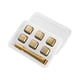 thumbnail image 1 of Cubitos de hielo de acero inoxidable, piedras para whisky con bandeja, piedras para enfriar jugo de vino, para bebidas de whisky, café y otras bebidas 6 Oro con Clip, 1 of 8