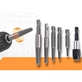 thumbnail image 4 of 6 Pieces Screw Extractor Set, Headless Screw Remover Broken Bolt Extractor Damaged Stud Removal Tool Set with 1/4 Quick Change Mandrel for Machinery Repair Work, 4 of 9