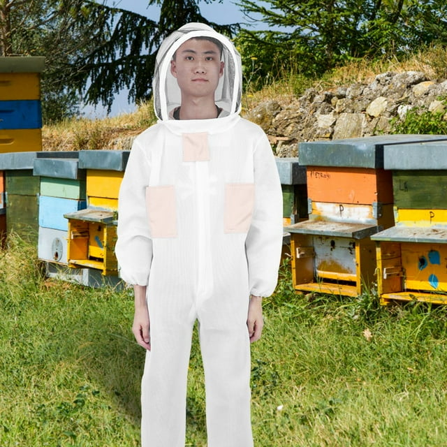 Double Zippers Ventilated Beekeeping Suit Beekeeper Smock Beekeeping Protective Supplies