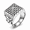 Silver, variant on Men's Egyptian Pyramid Eye of Horus Signet Ring US 8-13