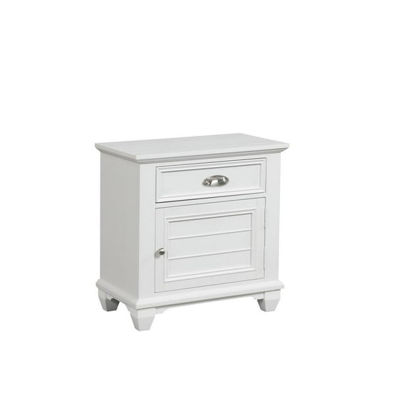 New Classic Furniture Jamestown Solid Wood 2-Drawer Nightstand in White