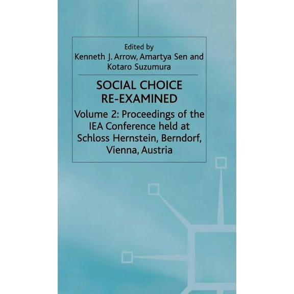 International Economic Association Social Choice Re-Examined, (Hardcover)