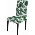 thumbnail image 2 of Summer Slipcovers for Chairs Set of 6 Green Palm Tree Branch Pattern Summer Parsons Chair Slipcovers for Dining Room Hotel Kitchen, 2 of 6