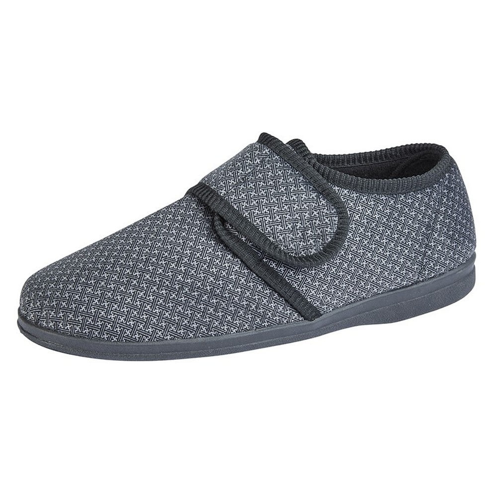 Mens Cord Fleece Touch Close Strap Moccasin Slippers Shoe Size UK 7 8 9 10 11 12 Mens Cord Fleece Touch Close Strap Moccasin Slippers Shoe Size UK 7 8 9 10 11 12