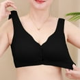 thumbnail image 2 of Jiaweic Women Bra Underwear Front Button Seamless Push Up Vest Bra - Comfort and Style in One Black,XXXL, 2 of 5