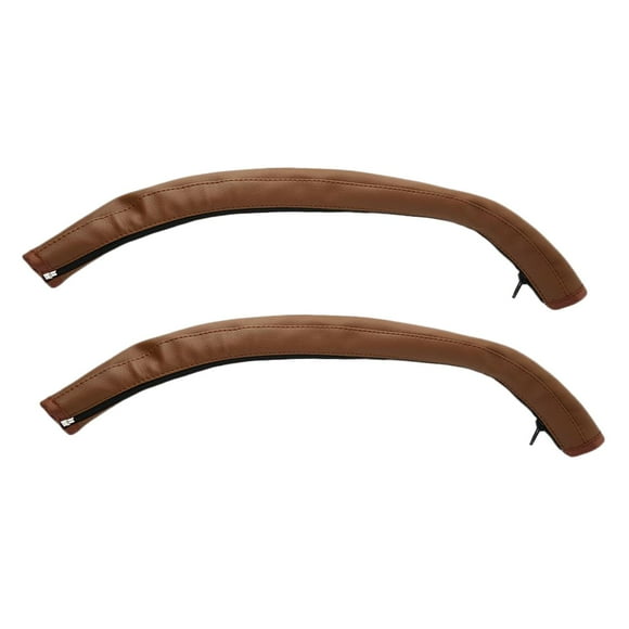 Funda de cochecito Funda de cuero PU Universal a prueba de polvo, accesorios de cremallera extraíbles para cochecito Marrón Hugo Cubierta del reposabrazos del cochecito