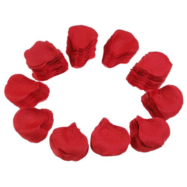 1000pcs Lifelike Artificial Silk Red Rose Petals Decorations for Wedding  Party 