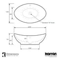 thumbnail image 4 of Karran Usa VC-301-WH Valera 22-7/8" Oval Vitreous China Vessel Bathroom Sink - White, 4 of 5