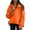 Orange, variant on ZHOUCHANKIDS Women's Pullover Puffer Jacket Hooded Oversized Lightweight Quilted Jacket Winter Warm Padded Coat Purple S