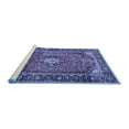 thumbnail image 2 of Ahgly Company Machine Washable Indoor Rectangle Medallion Blue Traditional Area Rugs, 6' x 9', 2 of 4