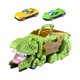 thumbnail image 2 of Juguete para vehículo de transporte de golondrinas, juguete transformador para coche de dinosaurio, vehículo para tragar dinosaurios para niños de 3, Verde con 2 coches, 2 of 8