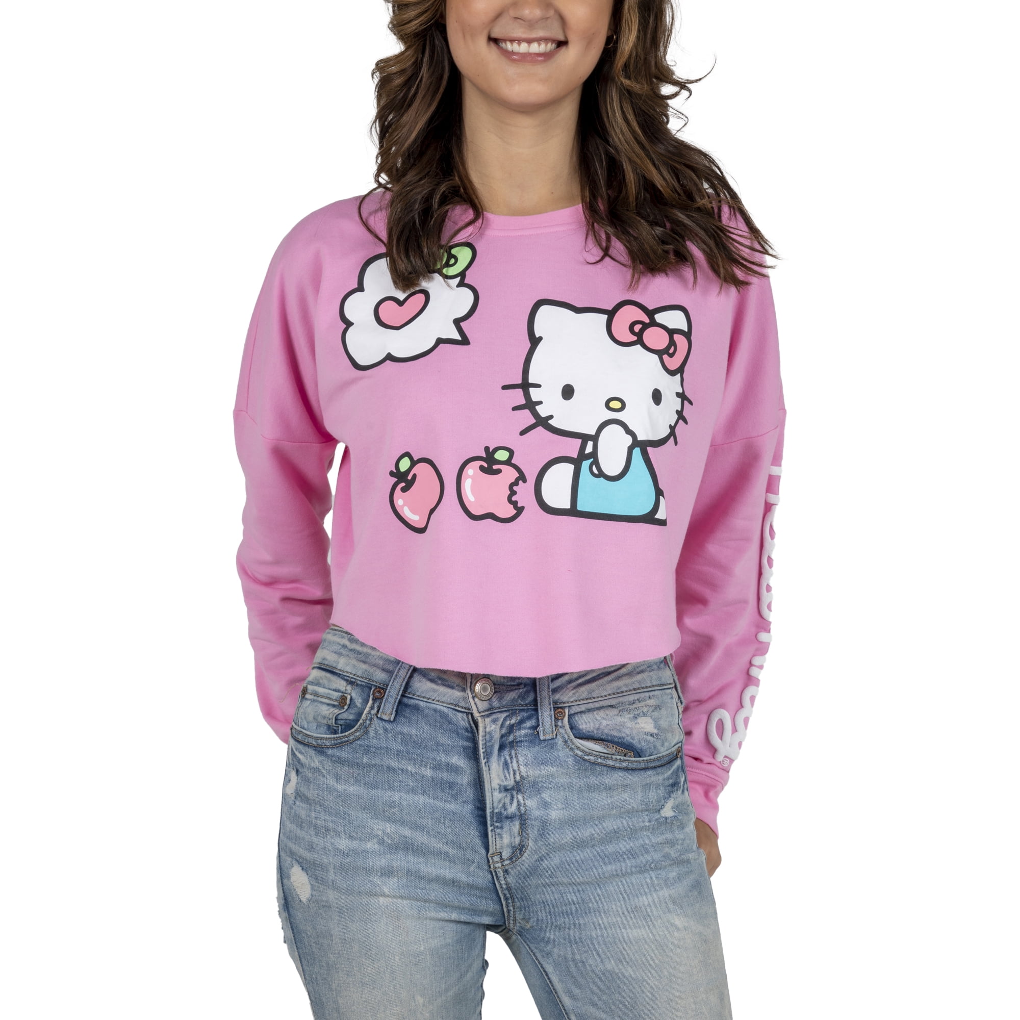 Hello Kitty Juniors Pink Crop - Walmart.com
