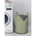 thumbnail image 3 of Geometric Laundry Bag, Digital Pixel Featured Square Forms Diagonal Mosaic Modern Motif, Hamper Basket with Handles Drawstring Closure for Laundromats, 13" x 19", Sea Green Dark Coral, by Ambesonne, 3 of 4