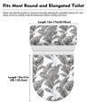 thumbnail image 7 of HELLHERO Leaf Pattern Soft Polyester Toilet Seat Lid Cover Fits All Toilet Shapes Bathroom Toilet Cozy Set & Stays in Place for Household, 7 of 7