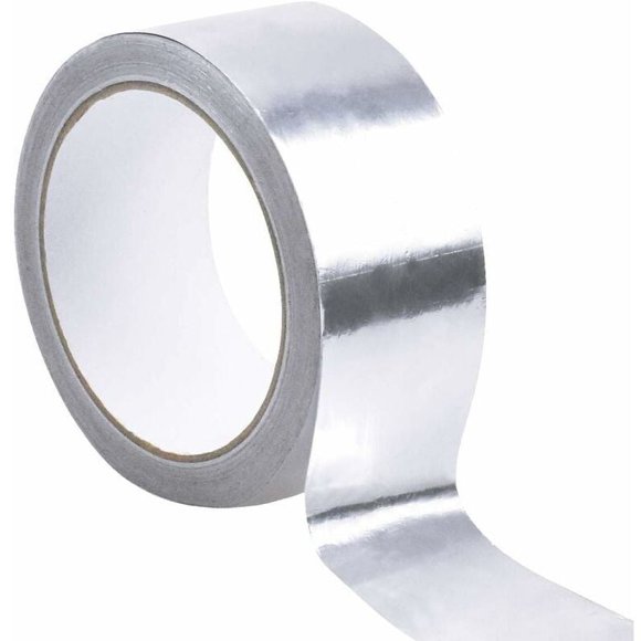 Silver Aluminum Foil Tape - 1mm X 50mm X 20m, Waterproof Sealing Tape, High Temperature Resistant Reinforcing Tape for Ventilation Ducts