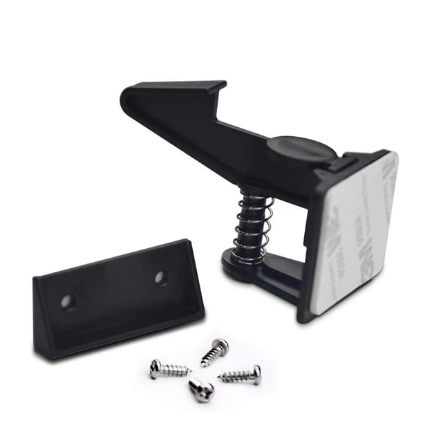 Paquete de 10 candados de seguridad para niños negros - Seguridad invisible para gabinetes y cajones - para puertas de gabinetes, cajones, alacenas y armarios