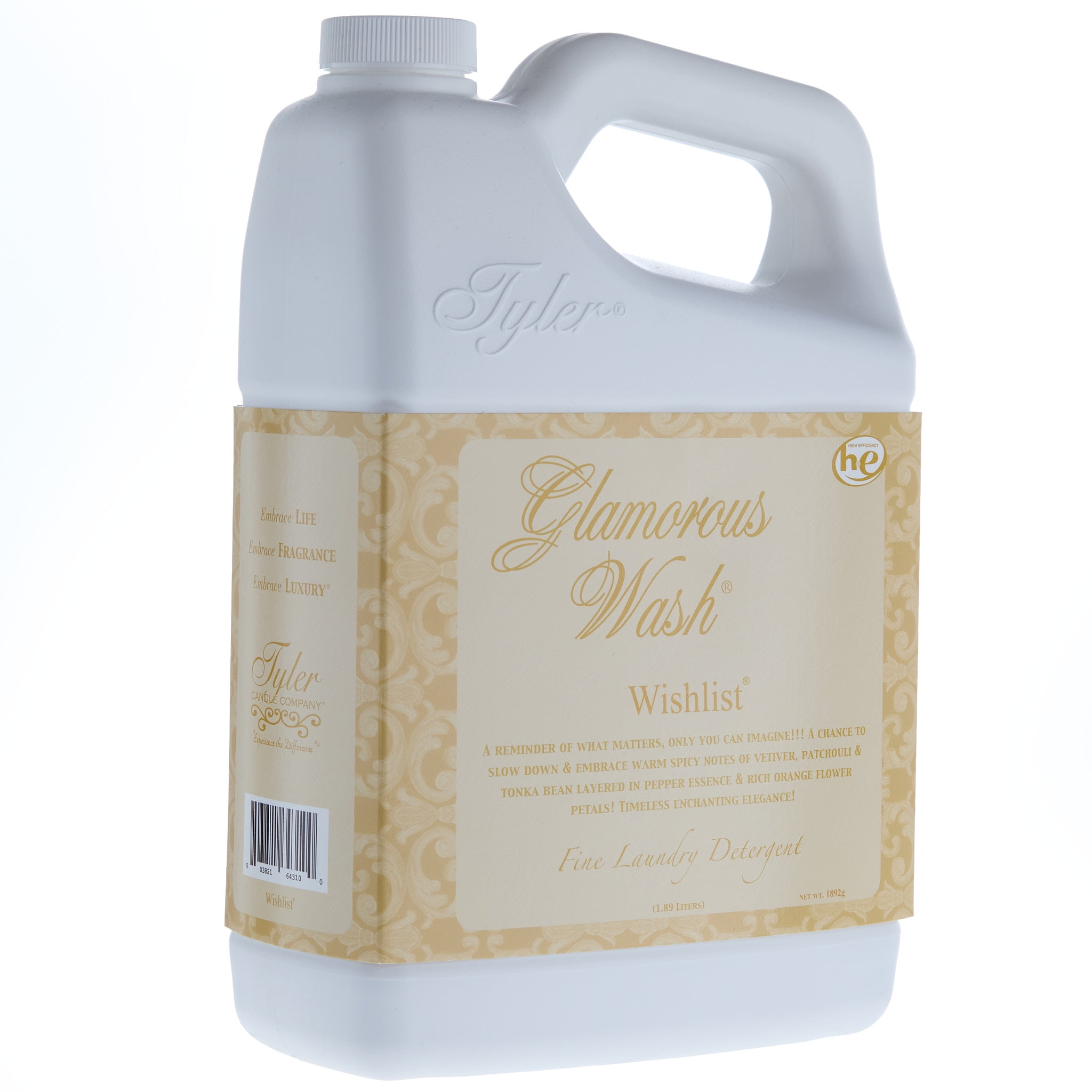 Tyler Candle Wishlist Glamorous Wash Liquid Laundry Detergent, 24 Loads, 64 fl oz