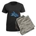 thumbnail image 5 of CafePress - Shark Women's Dark Pajamas - Women's Short Sleeve Print T-Shirt and Pants Dark Cotton Pajama Set, 5 of 7