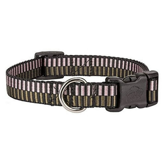 Country Brook Design® Deluxe Porcelain Earth Regency Stripes Dog Collar - Small