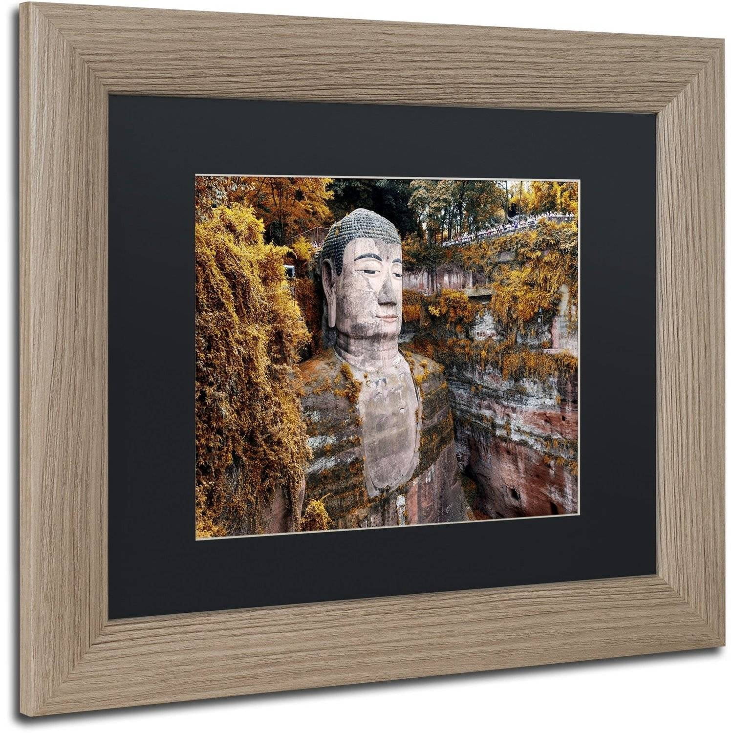 Trademark Fine Art "Giant Buddha I" Canvas Art by Philippe Hugonnard, Black Matte, Birch Frame