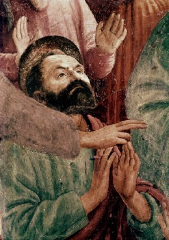 St Peter Resurrects The Child Of Theophilus - Detail #4 (From The Life Of St Peter Cycle) 1425-28 Masaccio (1401-1428 Italian) Fresco Cappella Brancacci Santa Maria del Carmine Florence Italy Canvas A