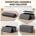 thumbnail image 5 of Gianna 30 Inches Folding Storage Ottoman Bench, Storage Chest, Foot Rest Stool, Bedroom Bench with Storage, Gray, 5 of 8