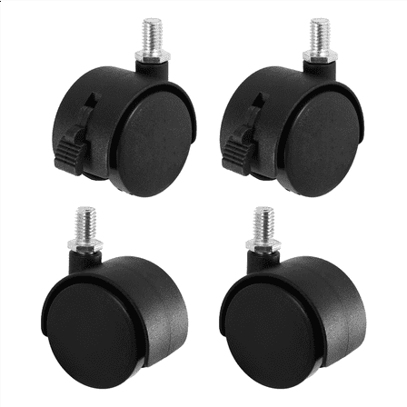 New Arrivals Set of 4 Screw in Caster Wheels - 2 with Lock Function