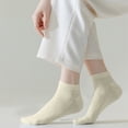 thumbnail image 5 of CheerKidz Women's Mesh Low-Cut Ankle Socks Breathable Thin Short Socks Soft Pastel Colors Casual Daily Wear Gentle Warm-Weather Socks Multi Color Assortment (Beige, Free Size)., 5 of 5