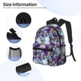 thumbnail image 5 of Lsque Purple Marble Texture Classic Casual Backpack - Large Capacity Water-Resistant Backpack for School, Work, Travel, and Outdoor Activities, 5 of 8
