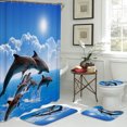 thumbnail image 5 of Set de baño Elephant Ocean Dolphin Deep Sea 3D Shower Curta, 5 of 5