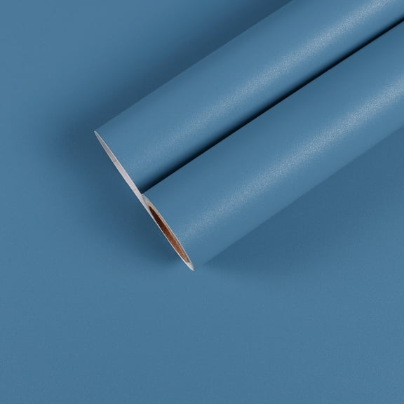 CHIHUT Blue Peel and Stick Wallpaper for Countertops Waterproof Matte Textured Blue Contact Paper for Kitchen Self Adhesive Wall Paper Thick Vinyl Roll for Bedroom Cabinets 17.7”x100”