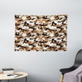 thumbnail image 1 of Camouflage Tapestry, Abstract Army Military Style in Various Shades of Brown Pattern, Wall Hanging for Bedroom Living Room Dorm Decor, 60W X 40L Inches, Light Caramel Tan Black, by Ambesonne, 1 of 2