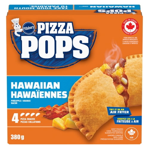 Pillsbury Pizza Pops, Hawaiian, Frozen Pizza Snacks, 4 pizza snacks