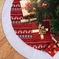 thumbnail image 6 of Christmas Tree Skirt 48 Inch Red Tree Skirt Rustic Farmhouse Merry Xmas Tree Skirt for Christmas Decorations Indoor Outdoor, 6 of 8