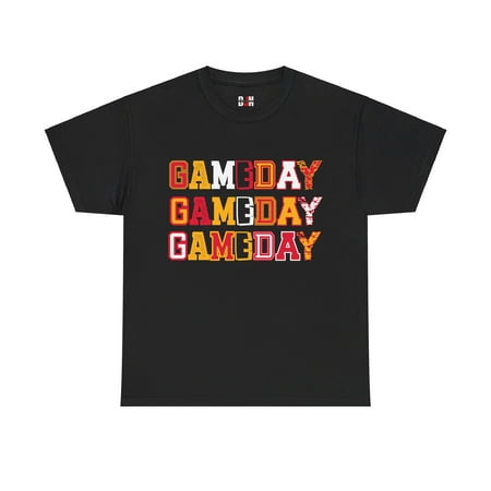 DJH Apparel | Game Day Colorway (Yellow / Red / White) Unisex Cotton Tee