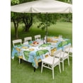thumbnail image 4 of Outdoor Tablecloth with Umbrella Hole for Patio/Picnic/Party/Camping, Cute Green Umbrella Waterproof Table Cloth Rectangle Table Cover Washable, Cartoon Rain Boots Blue Ombre (52"x 70"), 4 of 8