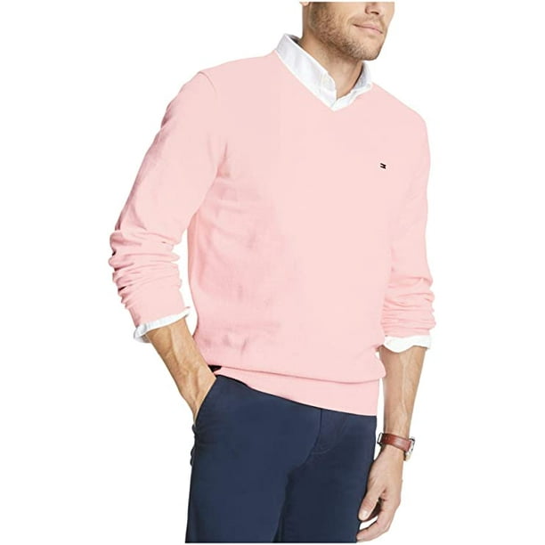 Tommy Men's Cotton V Neck Sweater, Blossom/Bright XXL - 2XL - Walmart.com