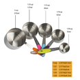thumbnail image 2 of Juego De Medición De Acero Inoxidable, , Tazas Medidoras Coloridas, Cucharas Para Cocinar, Hornear, Condimentos10 Uds. Scienceny HA017748-00, 2 of 7