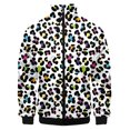 thumbnail image 3 of Chaqueta con cremallera y estampado de leopardo para hombre, moda 3D, manga larga, informal, holgada, estilo Harajuku, con solapa, abrigo de calle, 3 of 5