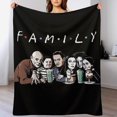 thumbnail image 1 of Manta de franela cálida y acogedora de la familia Addams para sala de estar, dormitorio, cama, sofá, camping, viajes, mantas de vellón para todas las estaciones, regalos para niños, niñas, niños y, 1 of 8