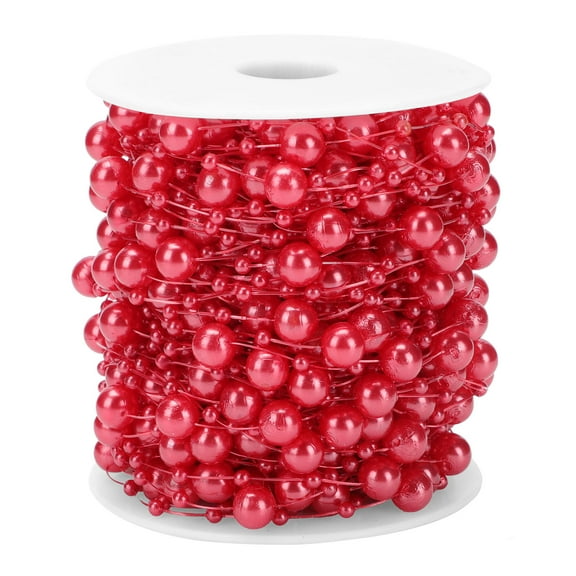 TAILTOSS 1 Roll Diy Beads Materials Red Plastic Beads Chain for Craft Projects